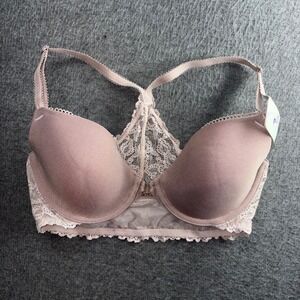 b.tempt'd by Wacoal Ciao Bella Lace Front Close T-Shirt Bra Mauve 34C 953332